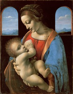 The Litta Madonna, c.1490 (tempera na plátně přenesená z panelu)